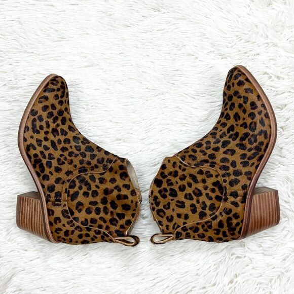 UGG Kingsburg Leopard Ankle Boot Bootie Block Heel Size 6 - Picture 5 of 8
